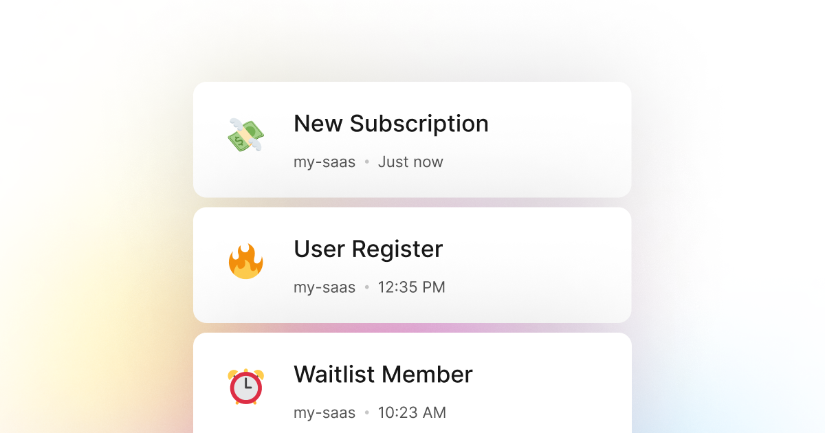 Track user signup events via JavaScript