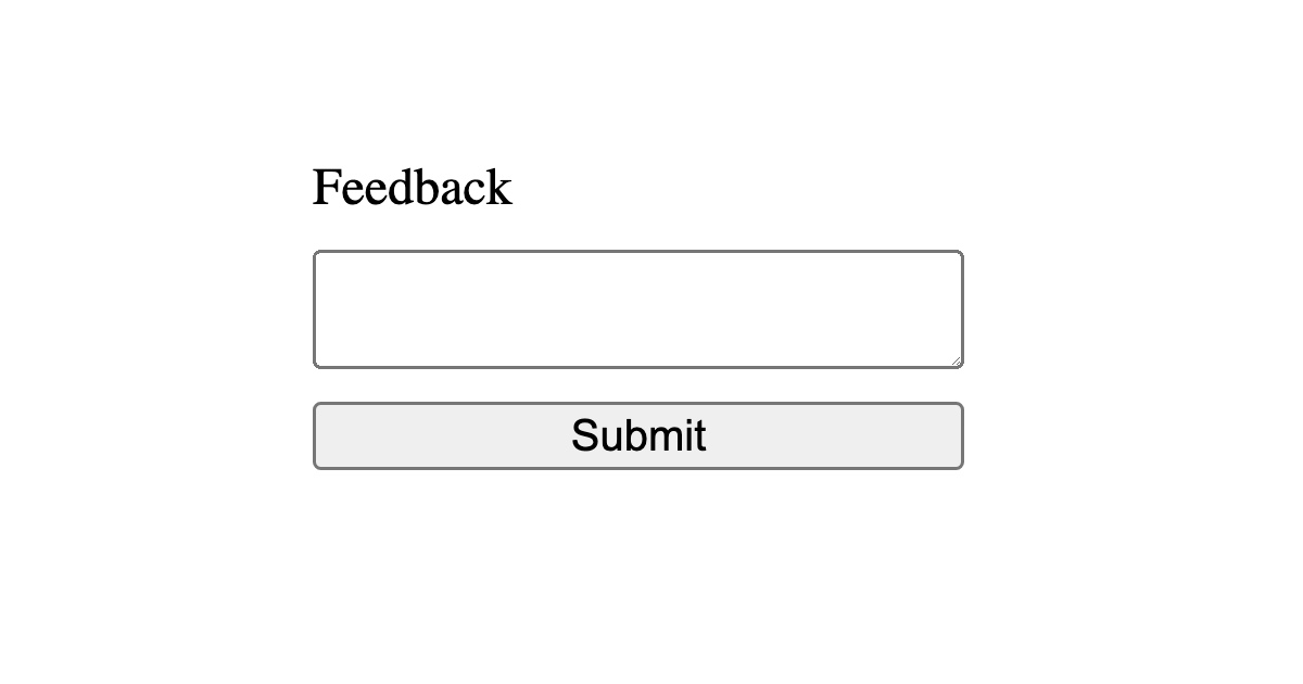 Feedback Form